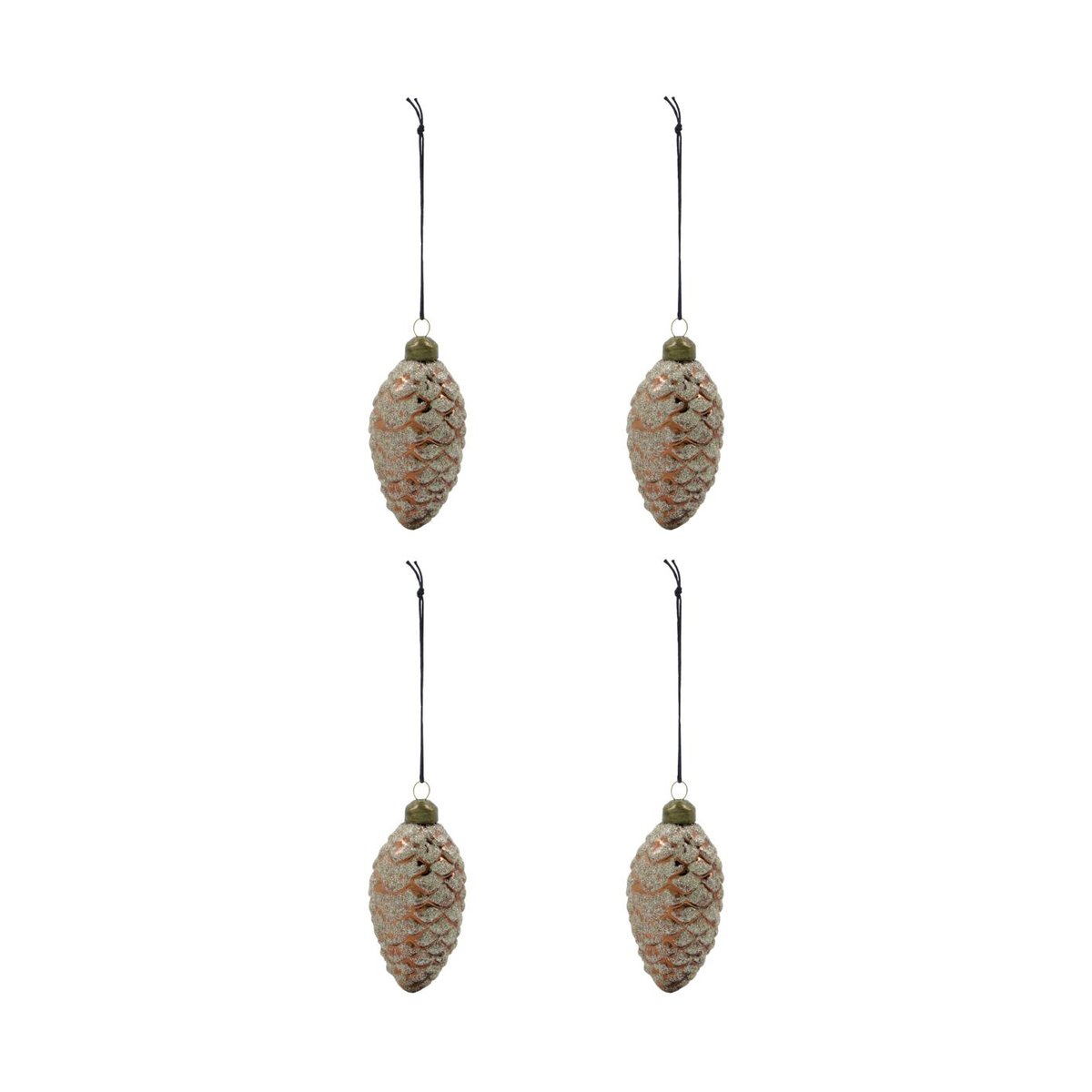 House Doctor Cona Weihnachtskugel Ø5,5 cm 4er-Pack Braun