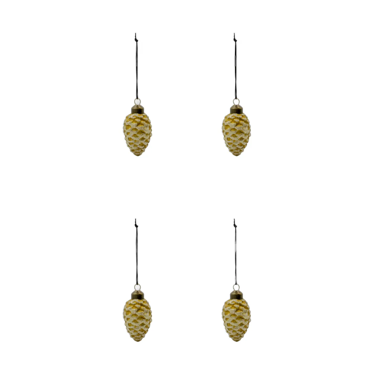 Cone Weihnachtsanhänger 4er Pack, Gold House Doctor