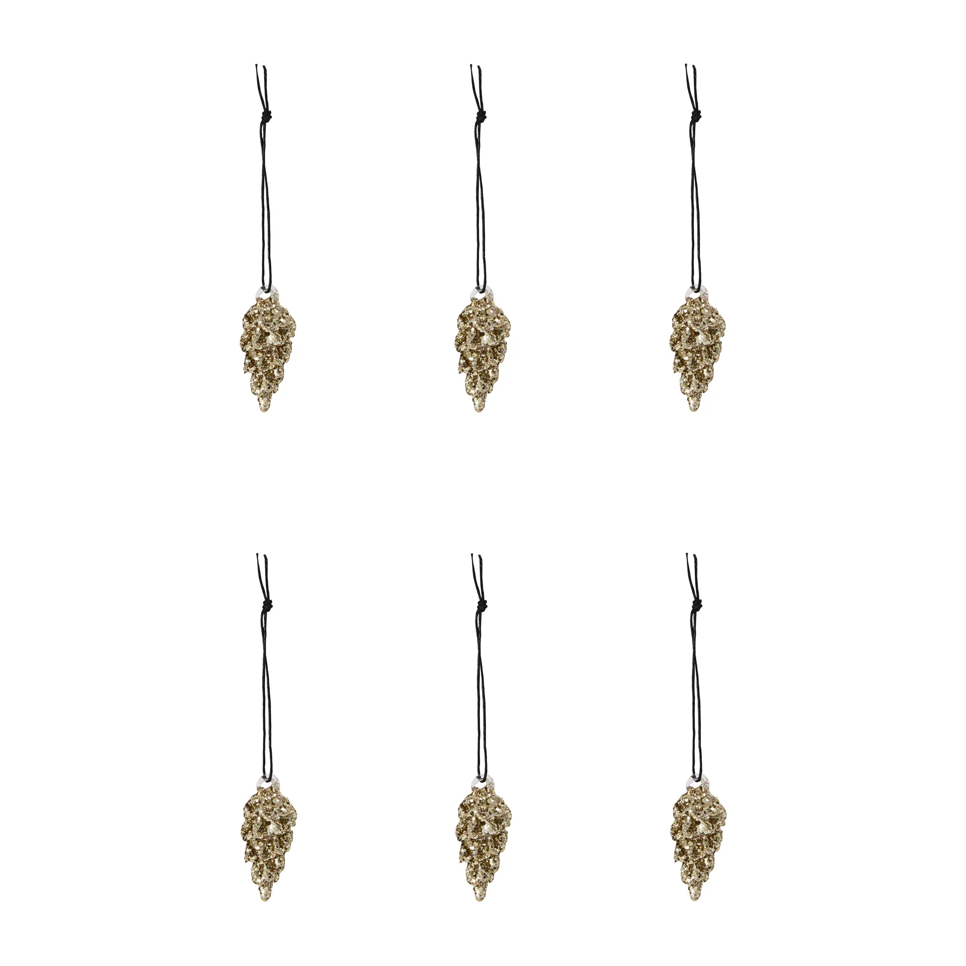 Cone Weihnachtsanhänger 5,5cm 6er Pack, Gold House Doctor