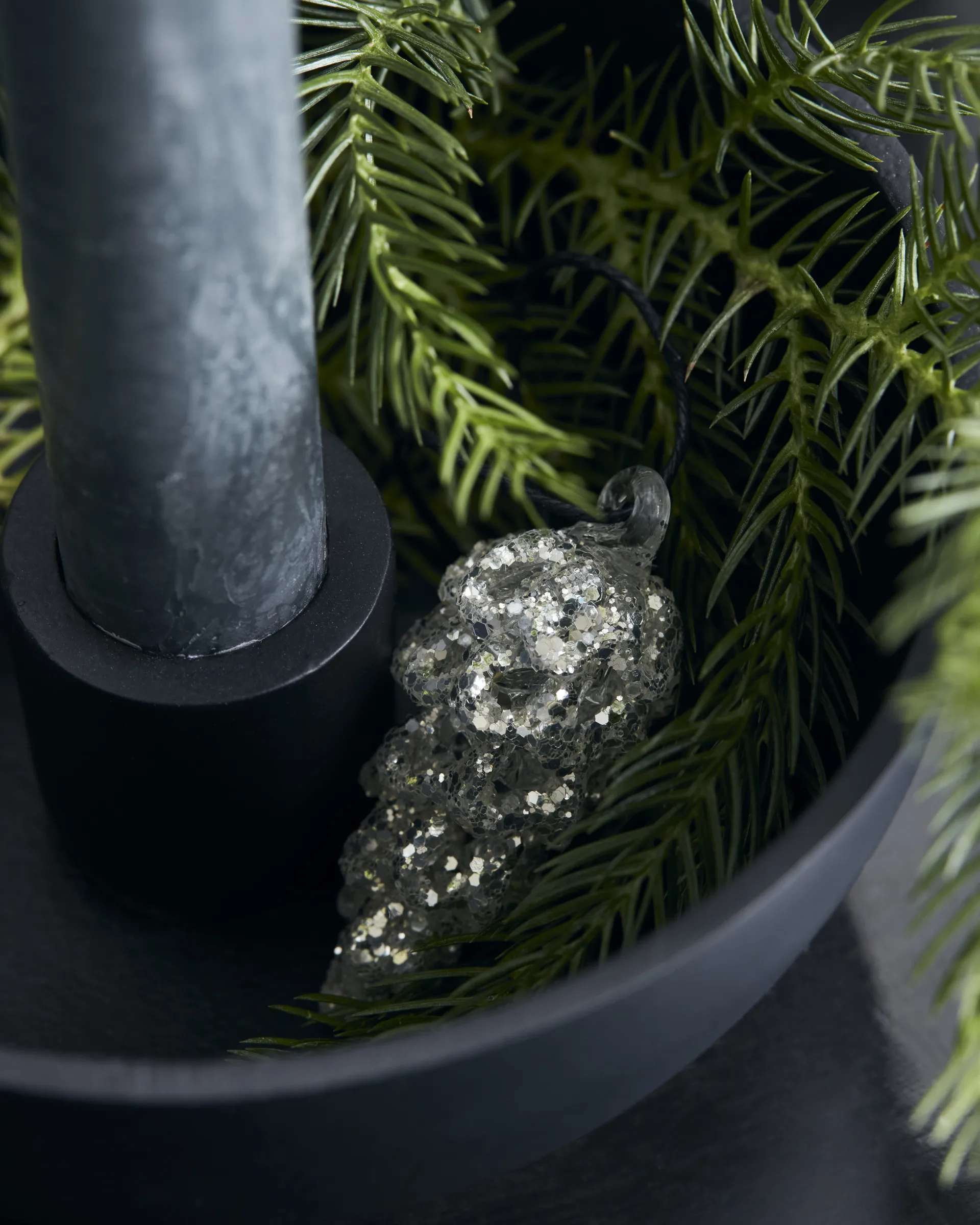 Cone Weihnachtsanhänger 5,5cm 6er Pack, Silver House Doctor
