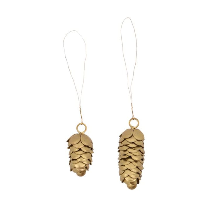 Cone Weihnachtsbaumanhänger 6,5cm 2 Teile, Gold House Doctor