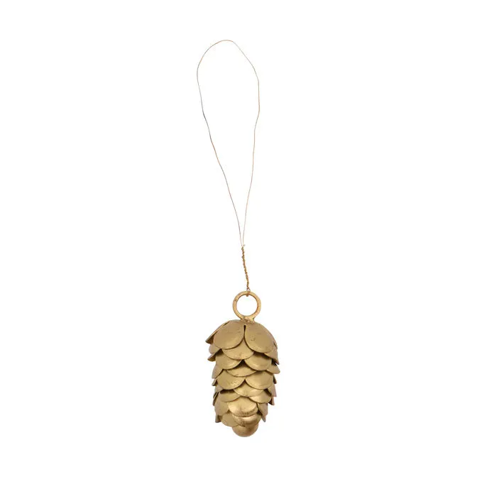 Cone Weihnachtsbaumanhänger 6,5cm 2 Teile, Gold House Doctor