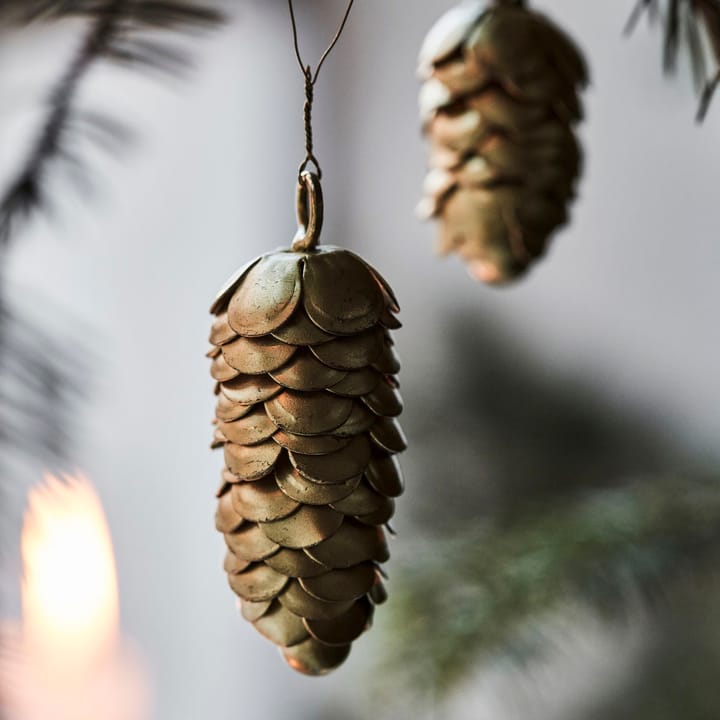Cone Weihnachtsbaumanhänger 6,5cm 2 Teile, Gold House Doctor