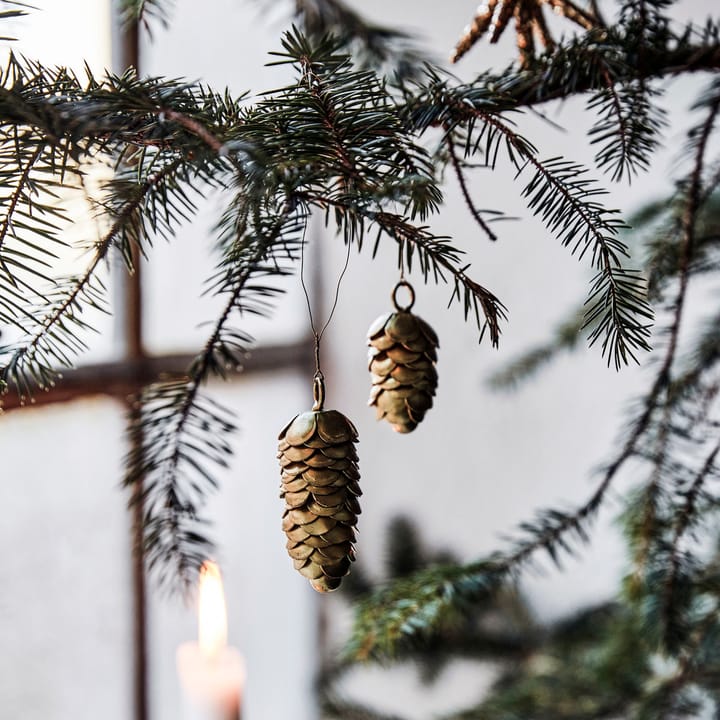 Cone Weihnachtsbaumanhänger 6,5cm 2 Teile, Gold House Doctor
