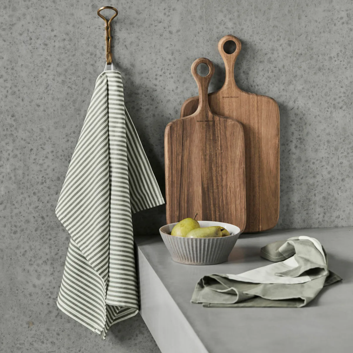 Cook Geschirrtuch 55x75 cm 2er-Pack, Olivgrün House Doctor