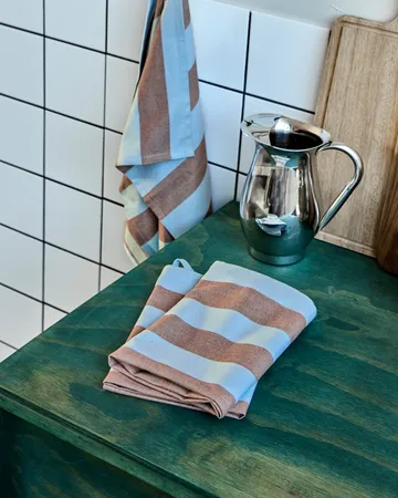 Cook Geschirrtuch 55x75 cm 3er-Pack - Hellblau-braun - House Doctor