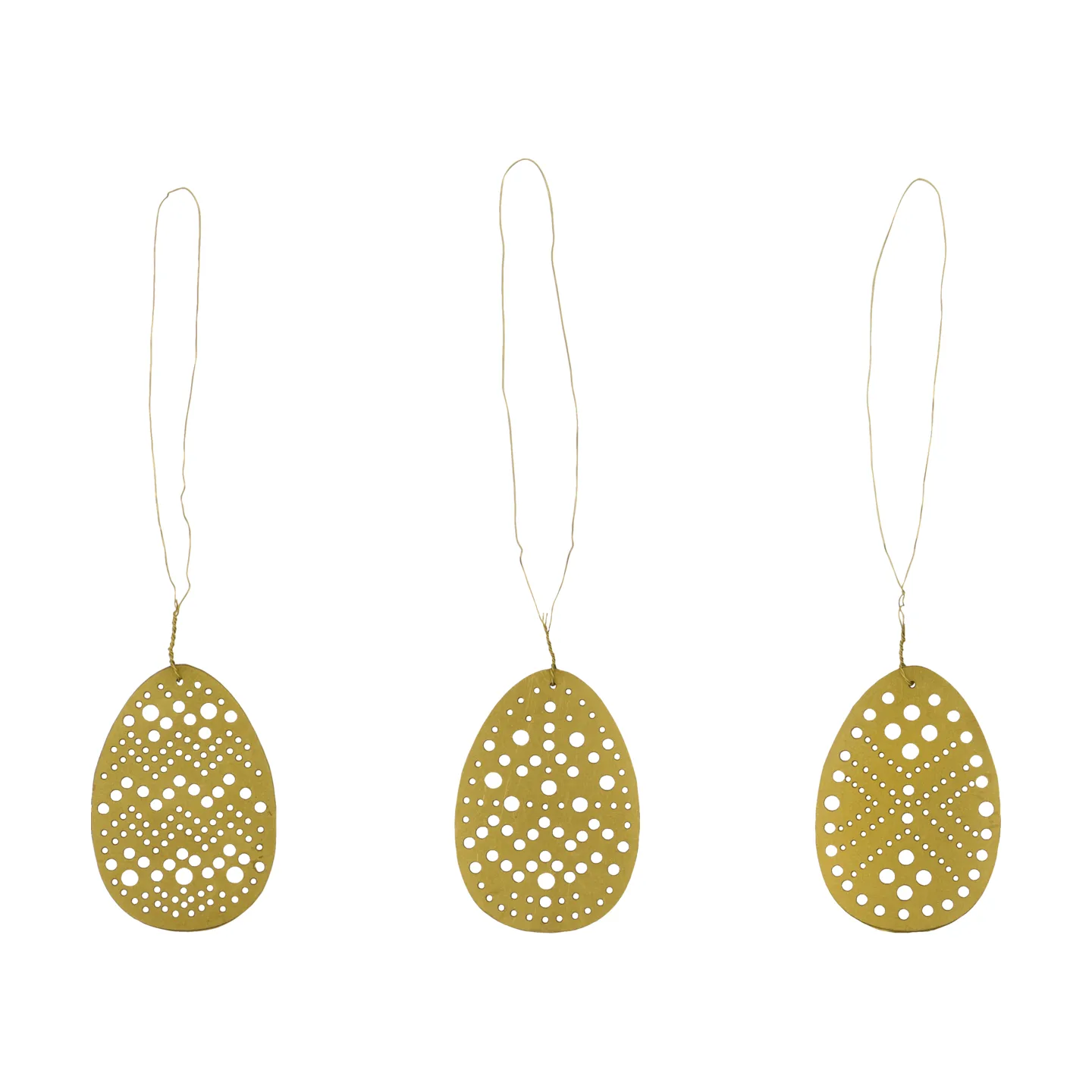 Cut Osteranhänger 3-teilig, Antik Messing House Doctor