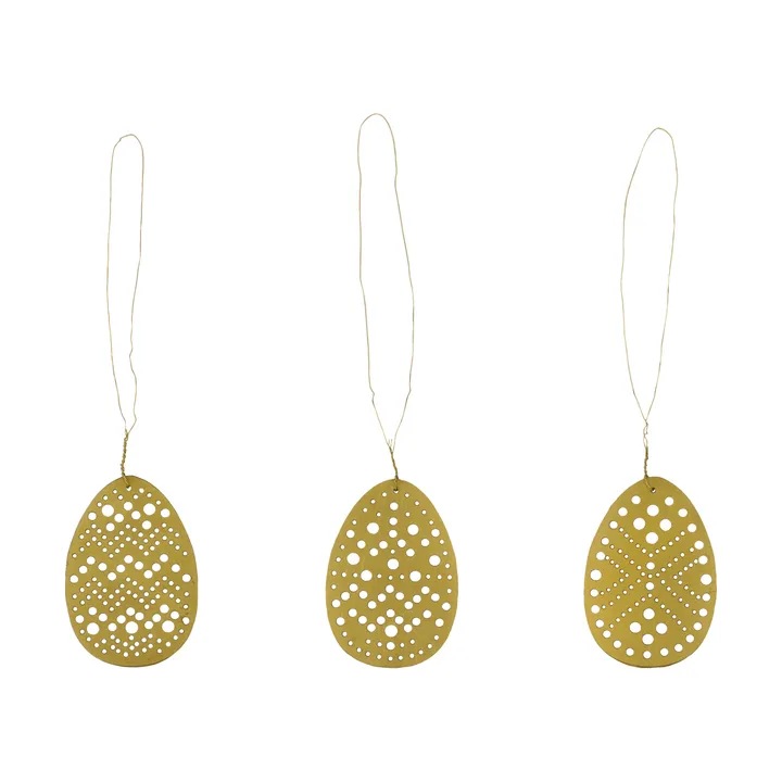 Cut Osteranhänger 3-teilig - Antik Messing - House Doctor