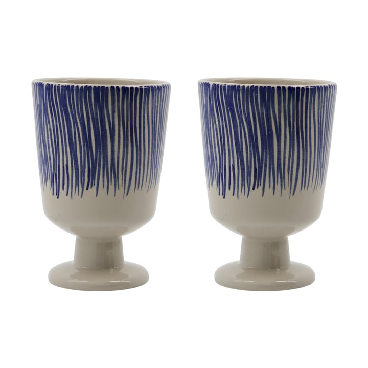 Diva Tasse auf Fuß 25 cl 2-teilig - Off white-Blå - House Doctor