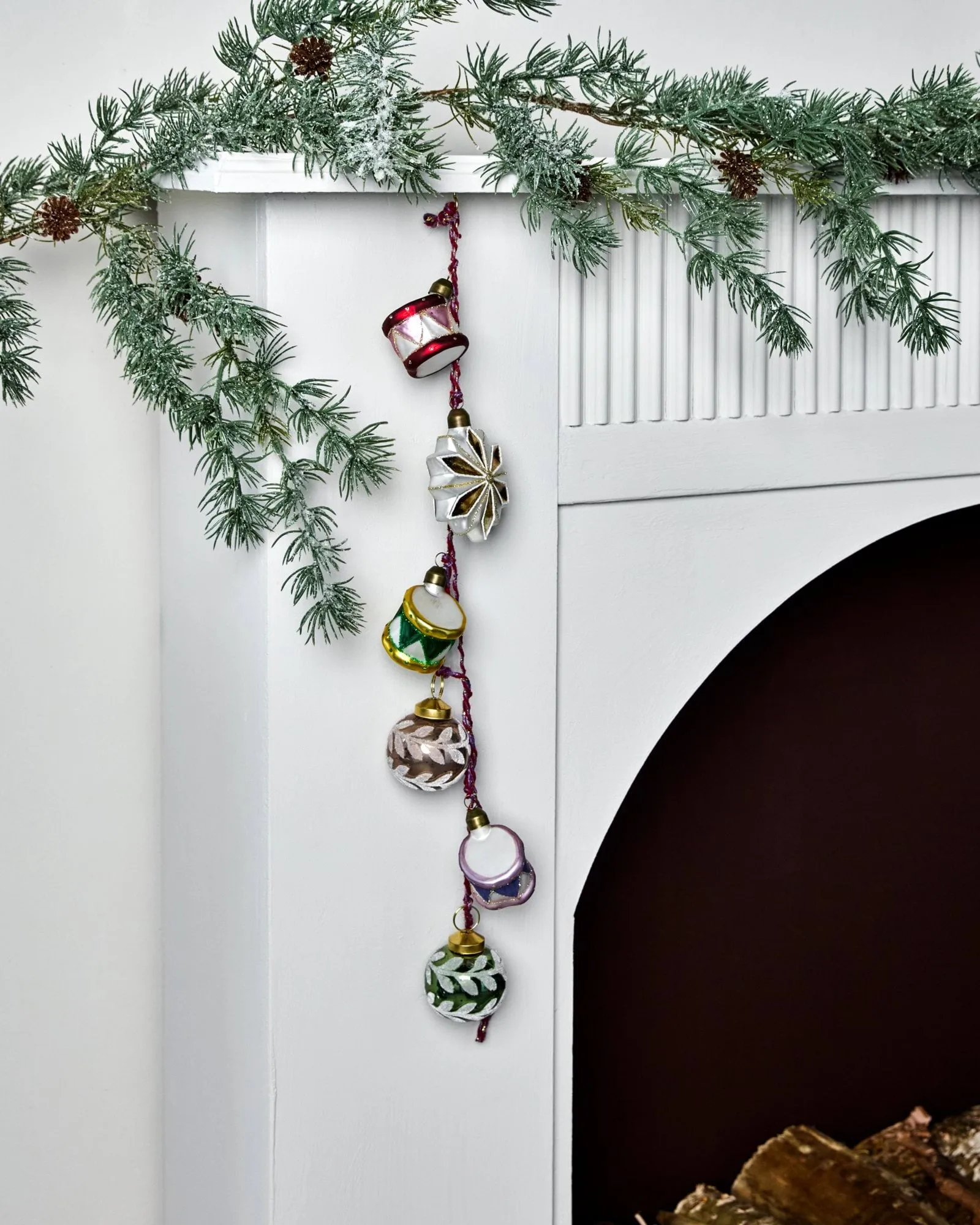 Drum Weihnachtshänger 3er Pack, Blau, Grün, gedämpftes Rot House Doctor