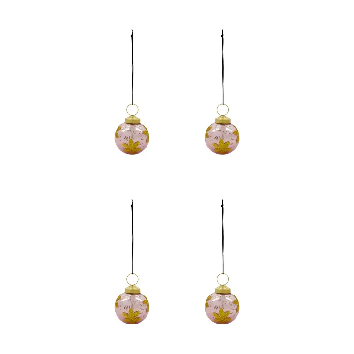 Fiore Christbaumkugel 4er Pack - Rosa - House Doctor