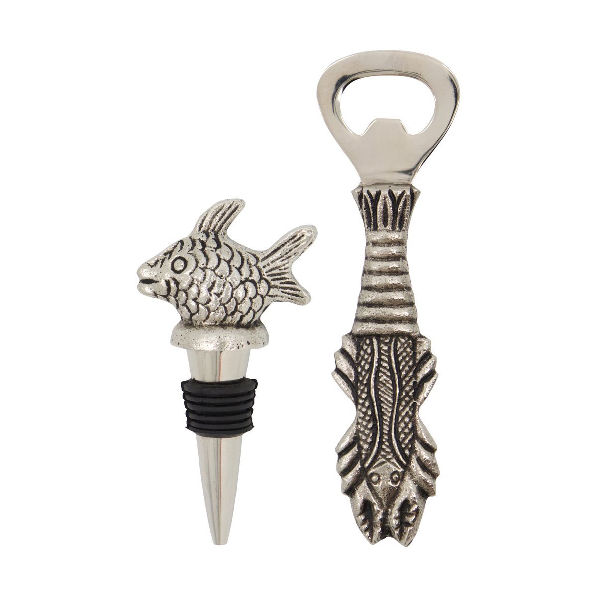 House Doctor Fish Barset 2-teilig Antiksilber