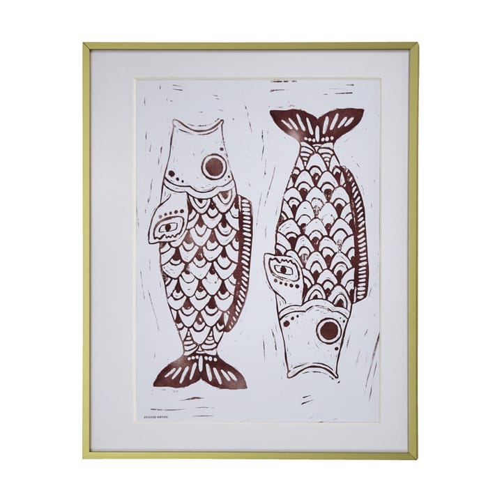 Fish wall art Bild 40x50 cm - Burgundy - House Doctor