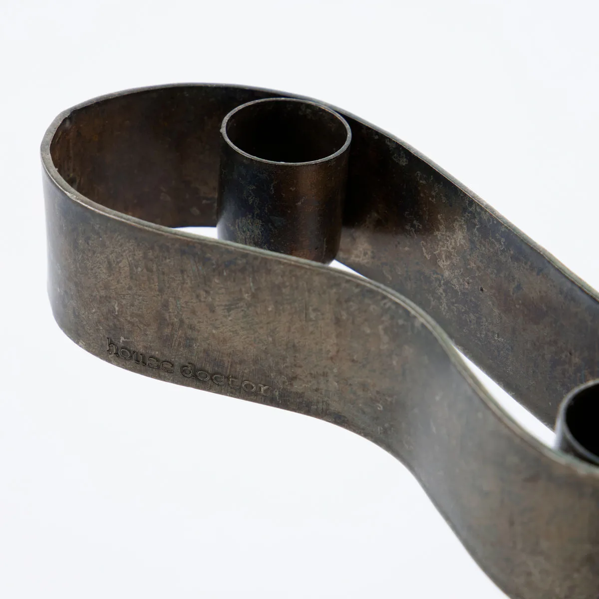 Flood Kerzenständer 10x35 cm, Antikbraun House Doctor