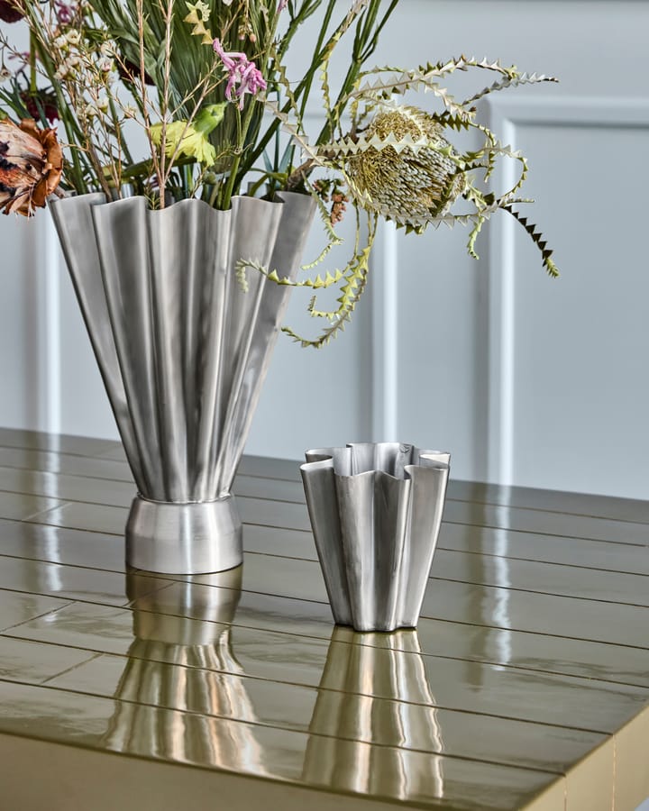 Flood Vase 13 cm, Gebürstetes Silber House Doctor