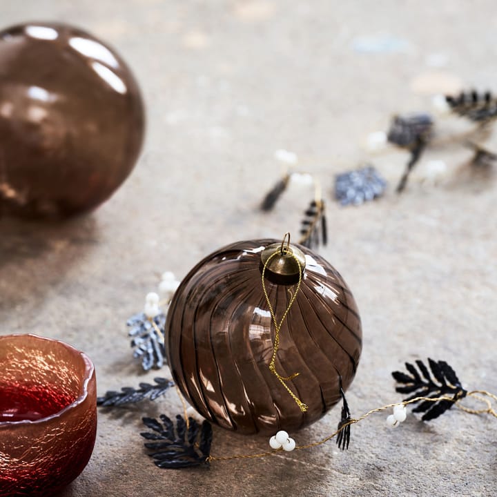 Fluted Weihnachtsbaumkugel Ø10cm, Amber House Doctor