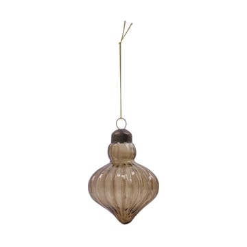 Fluted Weihnachtsbaumkugel Ø6,5cm 2 Teile - Amber - House Doctor