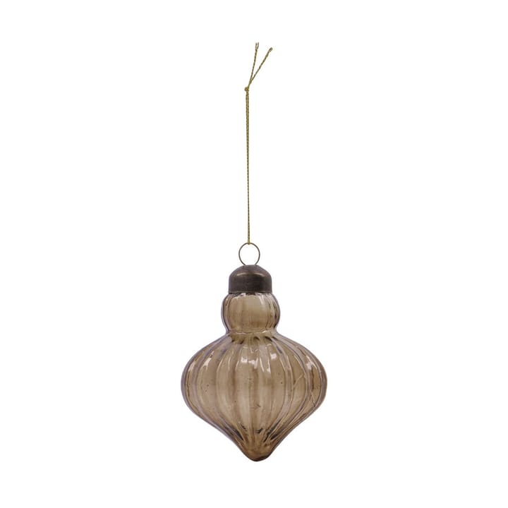 Fluted Weihnachtsbaumkugel Ø6,5cm 2 Teile, Amber House Doctor