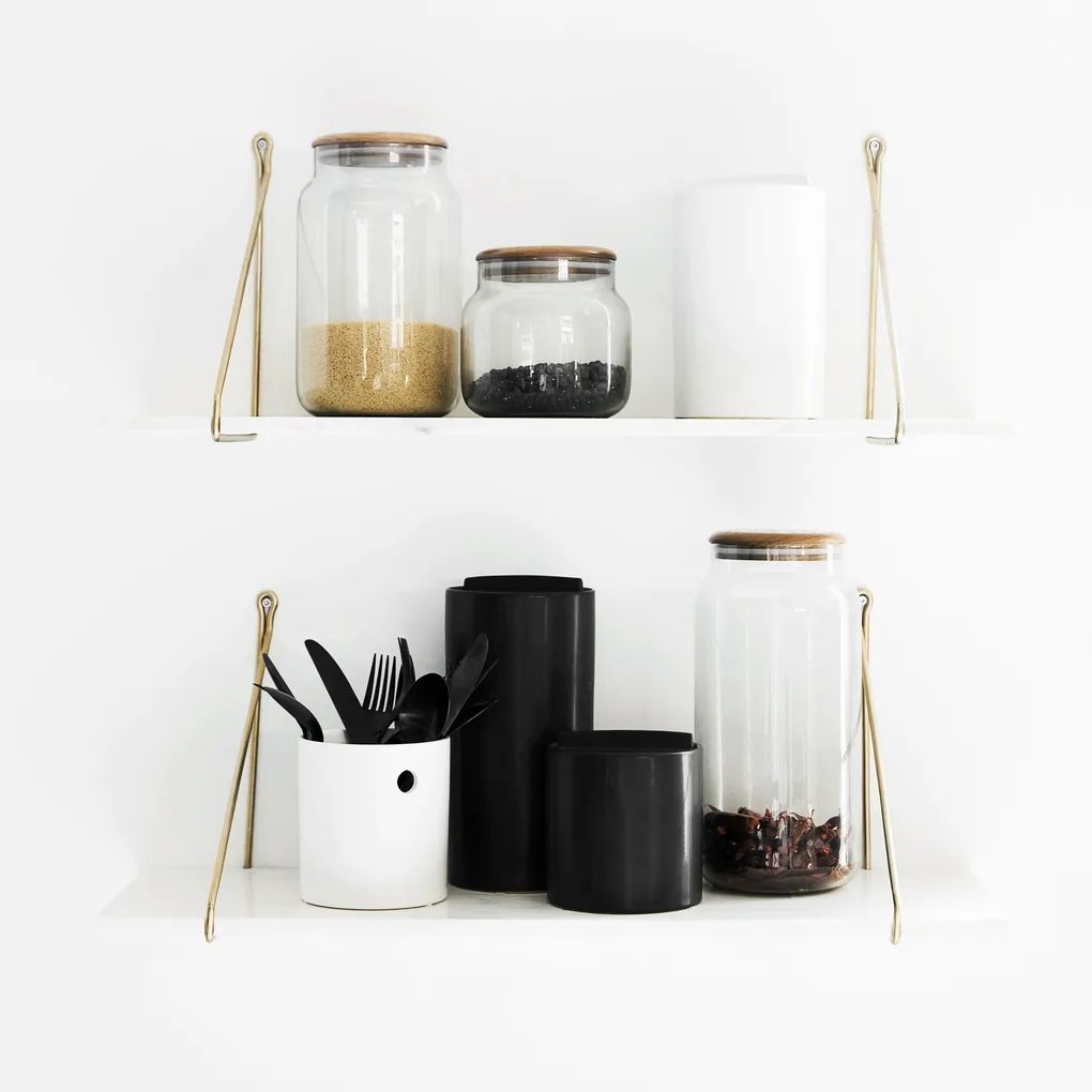 Glasbehälter mit Deckel aus Eichenholz von House Doctor online kaufen