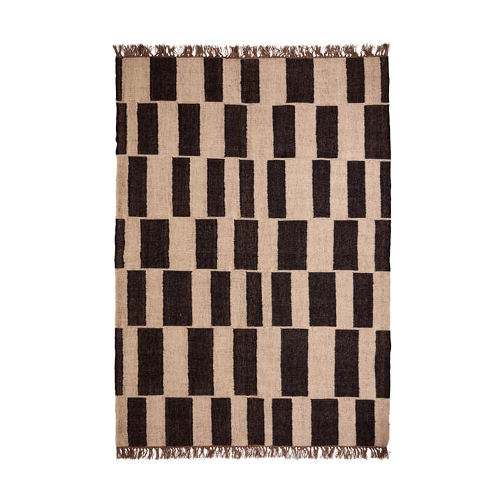 Graph Teppich - Schwarz-natur, 160x230 cm - House Doctor