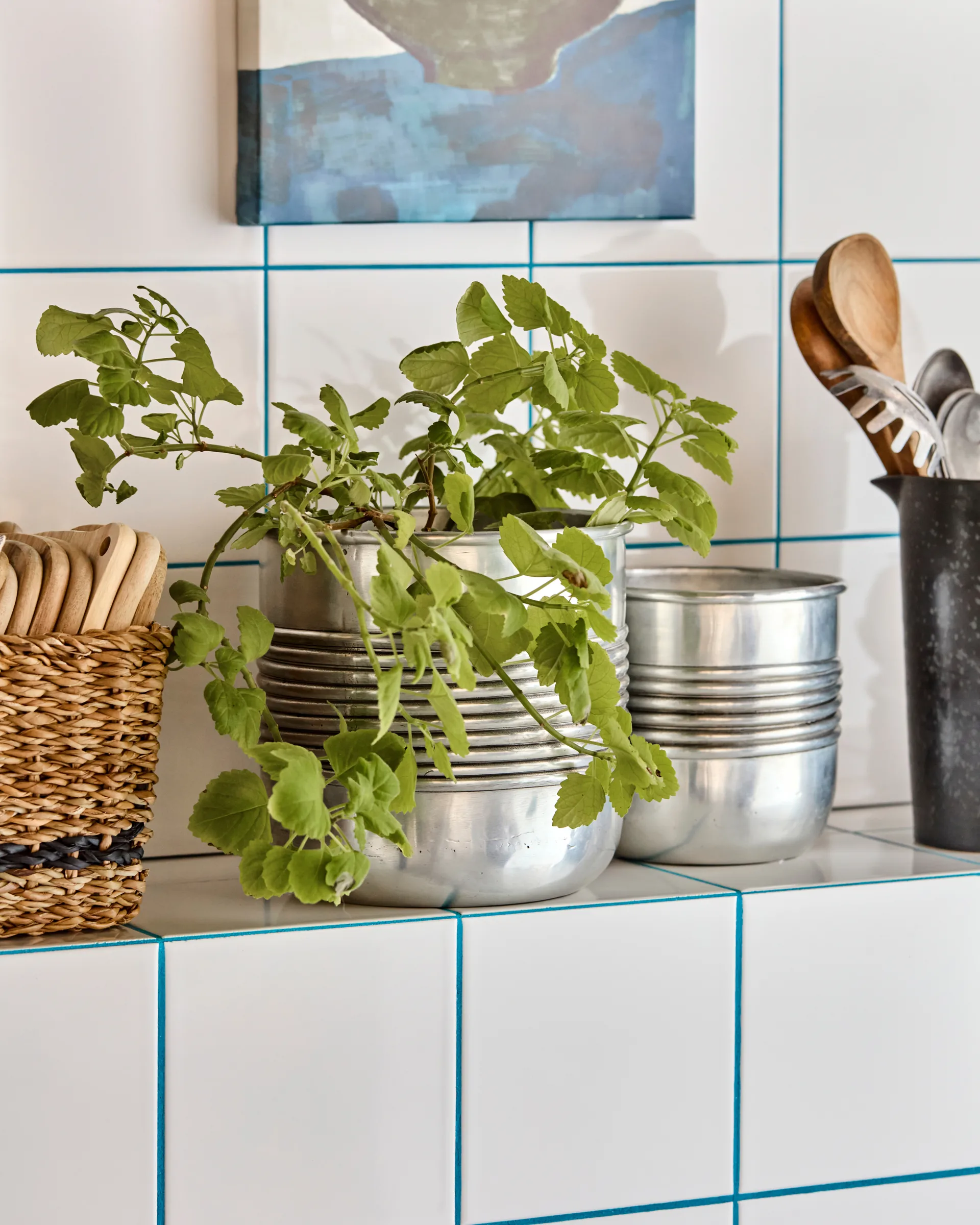 Groove Blumentopf Aluminium 2-teilig, Antik Silberfinish House Doctor