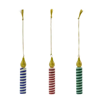 Helle Dekoanhänger 3-teilig - Grün-rosa-blau - House Doctor