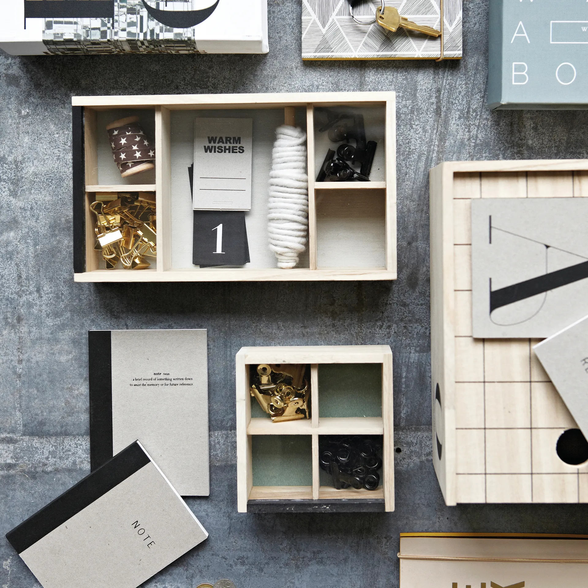 House Doctor Clips 8er Pack, Gold House Doctor