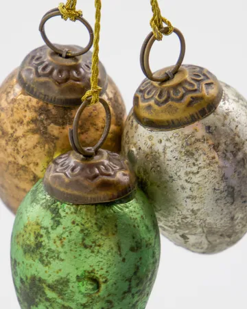 House Doctor Egg Osteranhänger 12 Teile - Grün, Rosa, Off-White - House Doctor