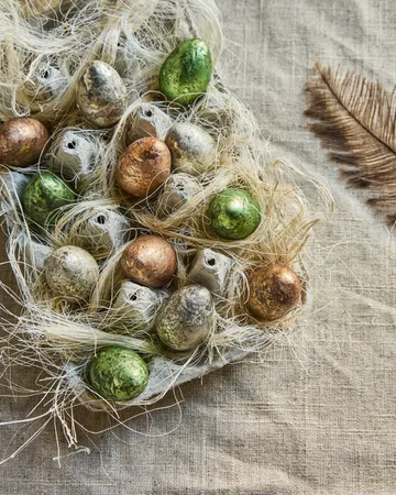 House Doctor Egg Osteranhänger 12 Teile - Grün, Rosa, Off-White - House Doctor