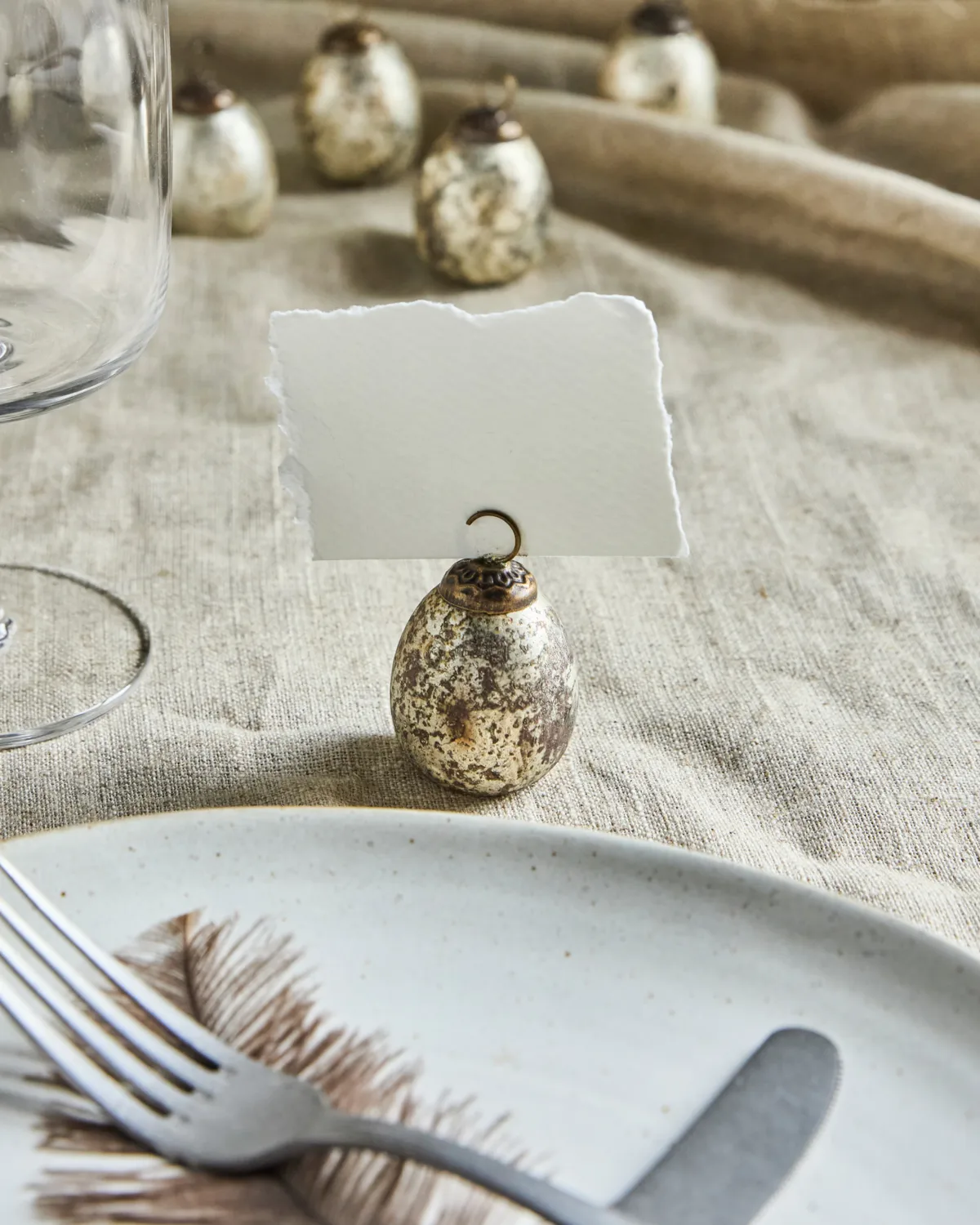 House Doctor Halter für Platzkarten 6-teilig, Silber-Finish House Doctor