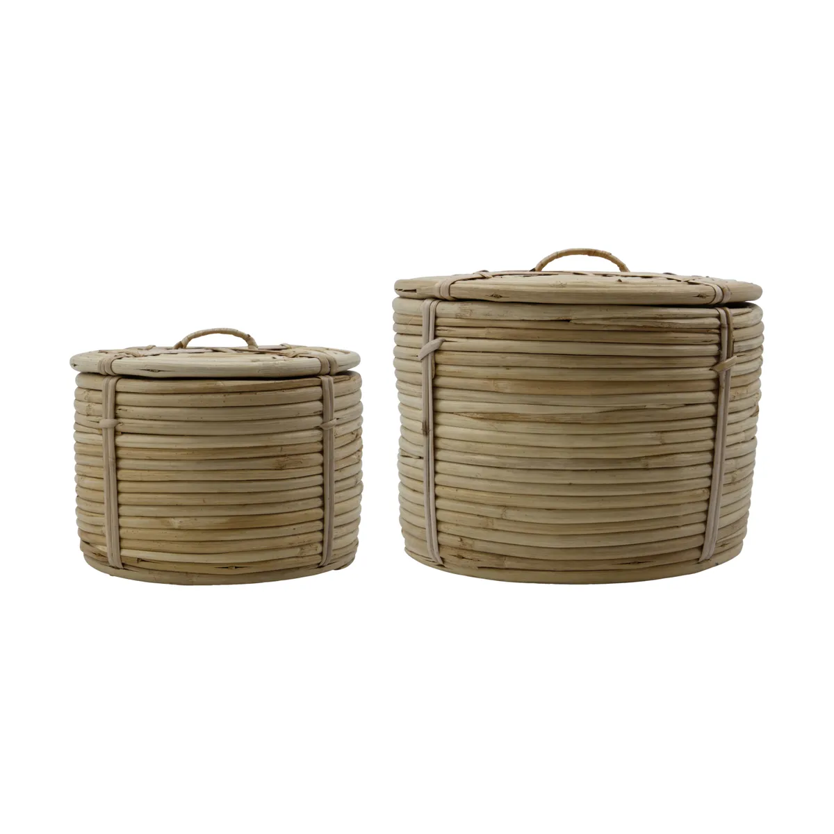 House Doctor House doctor Korb mit Deckel 2-teilig Natur