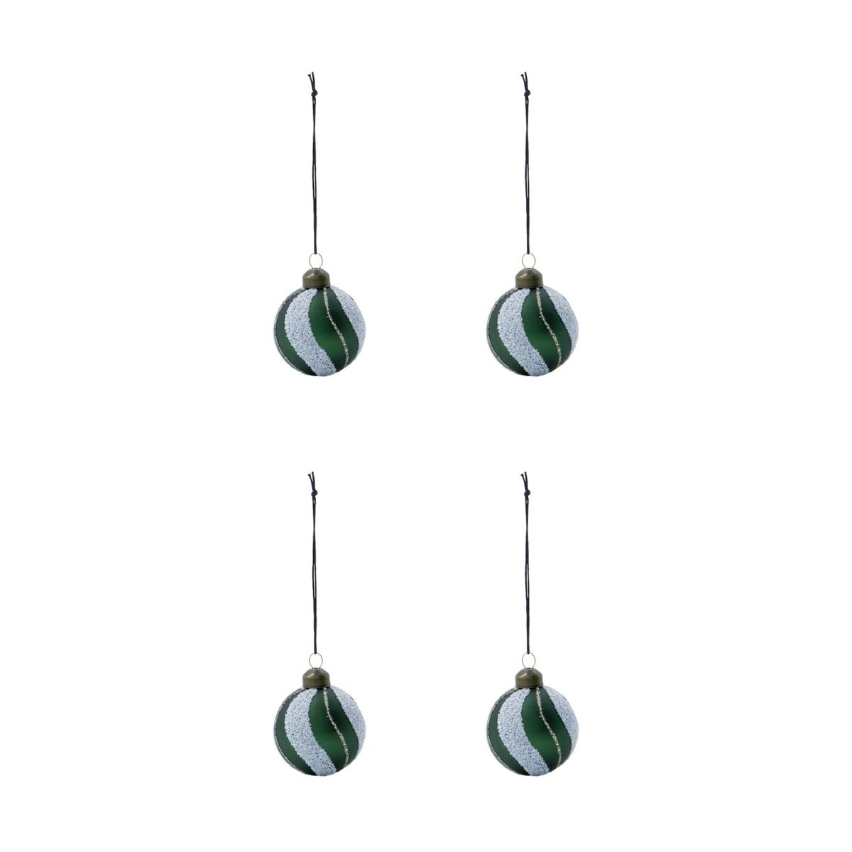 House Doctor Into Weihnachtskugel Ø6 cm 4er-Pack Grün