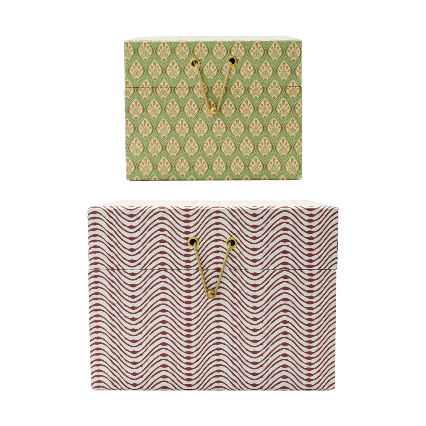 Keep Aufbewahrungsboxen rot-khaki, 2 Teile House Doctor