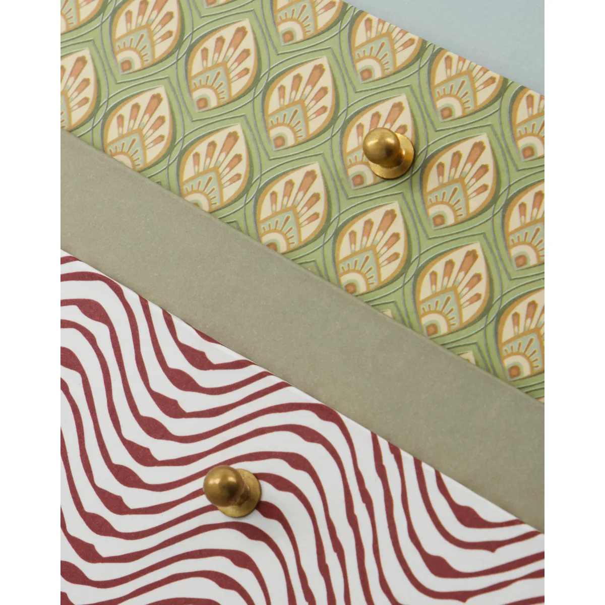 Keep Aufbewahrungsboxen rot-khaki, 2 Teile House Doctor