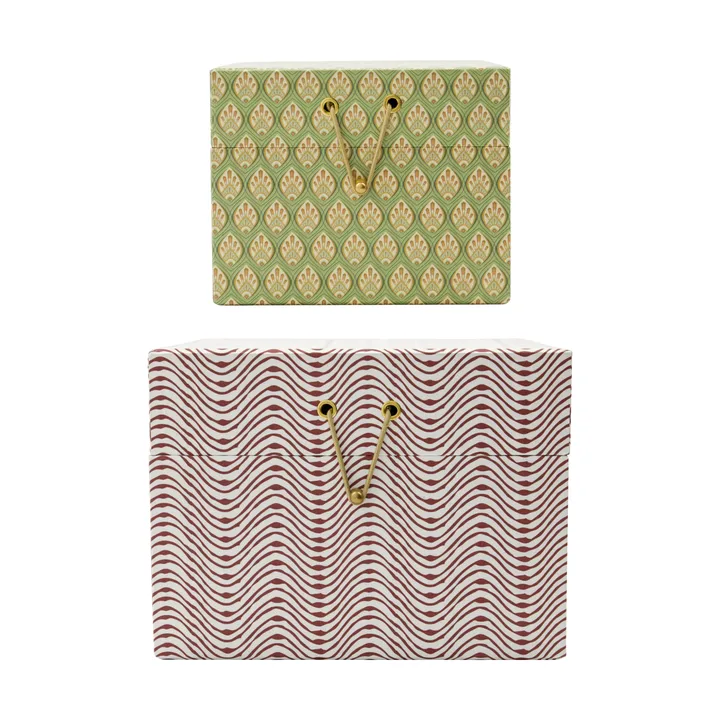 Keep Aufbewahrungsboxen rot-khaki - 2-teilig - House Doctor