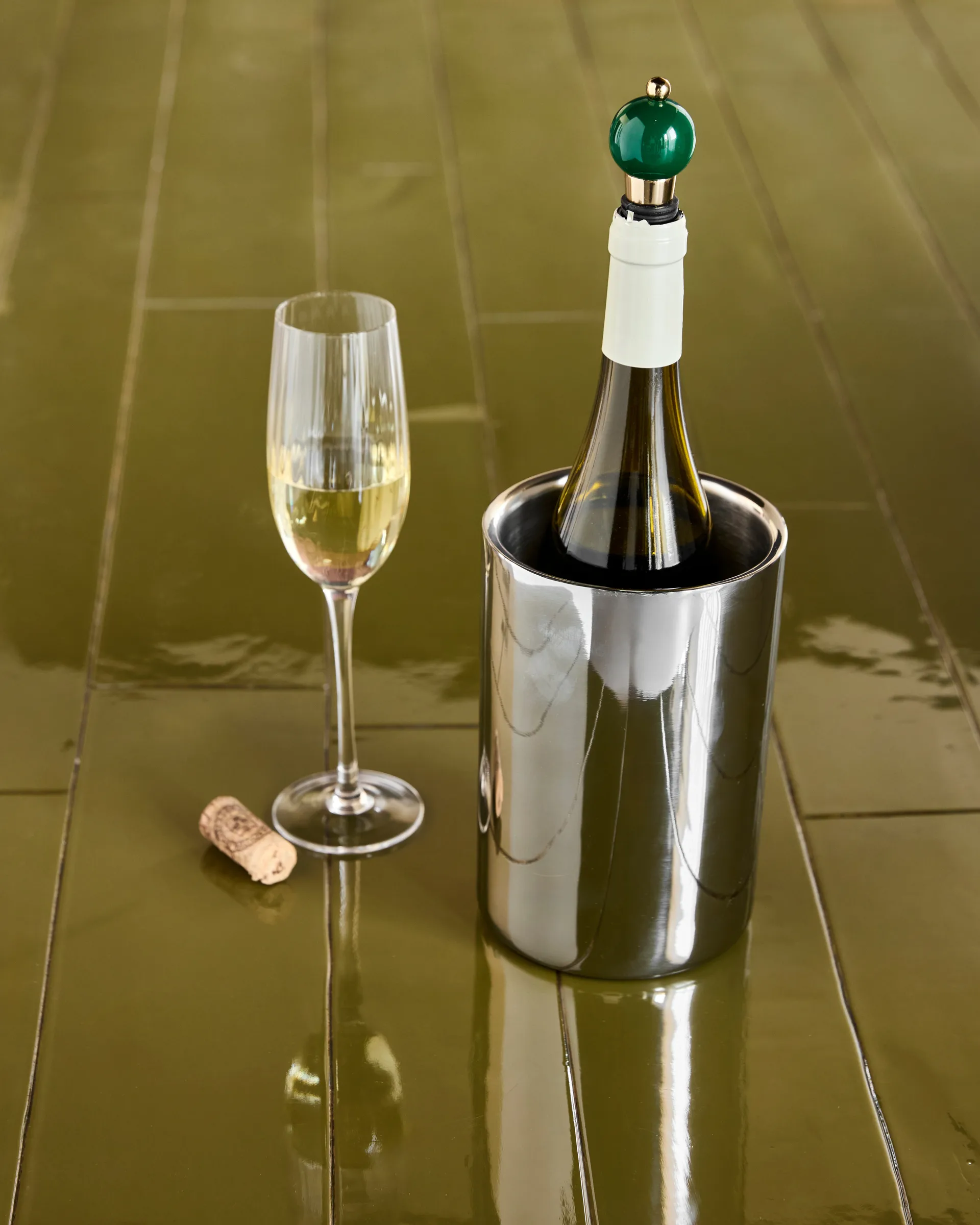 Kett Weinkühler Ø12,5×18 cm, Silber-Finish House Doctor