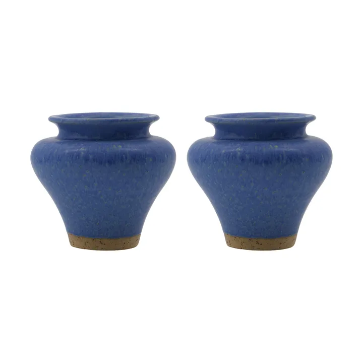Kolo Vase - Blau, 8,5 cm, 2er Pack - House Doctor