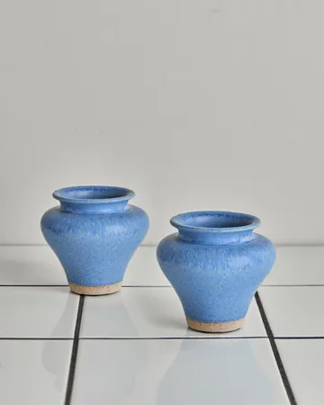 Kolo Vase - Blau, 8,5 cm, 2er Pack - House Doctor