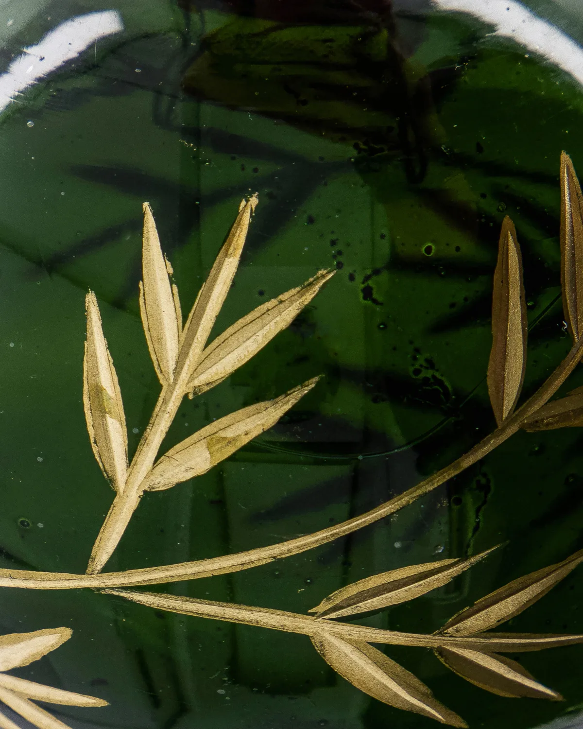 Leaf Weihnachtsbaumkugel Ø7,5 cm 4er pack, Grün-gold House Doctor