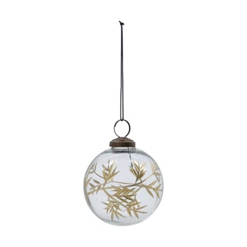 Leaf Weihnachtsbaumkugel Ø7,5 cm 4er pack - Klar-gold - House Doctor