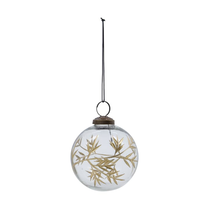 Leaf Weihnachtsbaumkugel Ø7,5 cm 4er pack, Klar-gold House Doctor