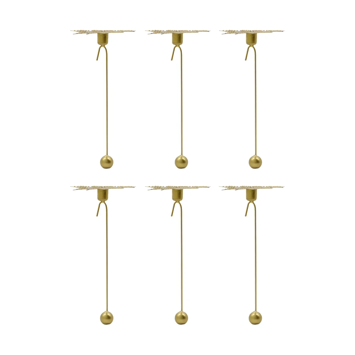 Leaves Kerzenhalter 4er-Pack, Antike Messingfarbe House Doctor