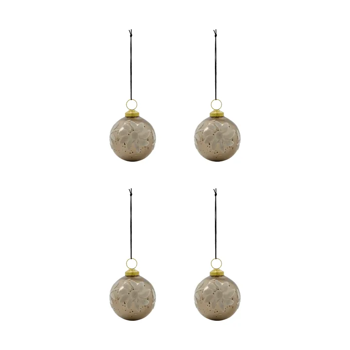 Luto Christbaumkugel 4er Pack - Sand - House Doctor