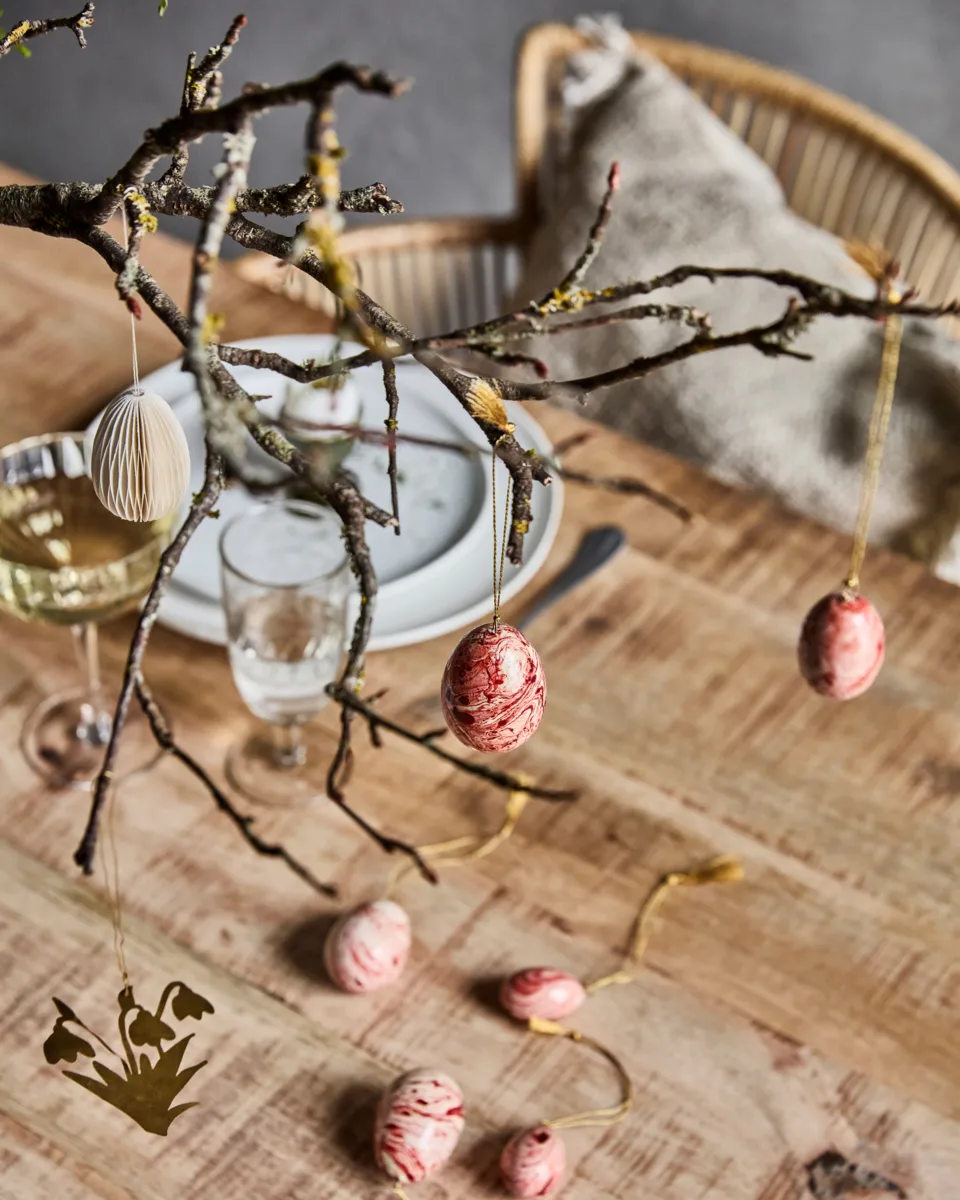 Marble Osterei 6-teilig, Burned red House Doctor