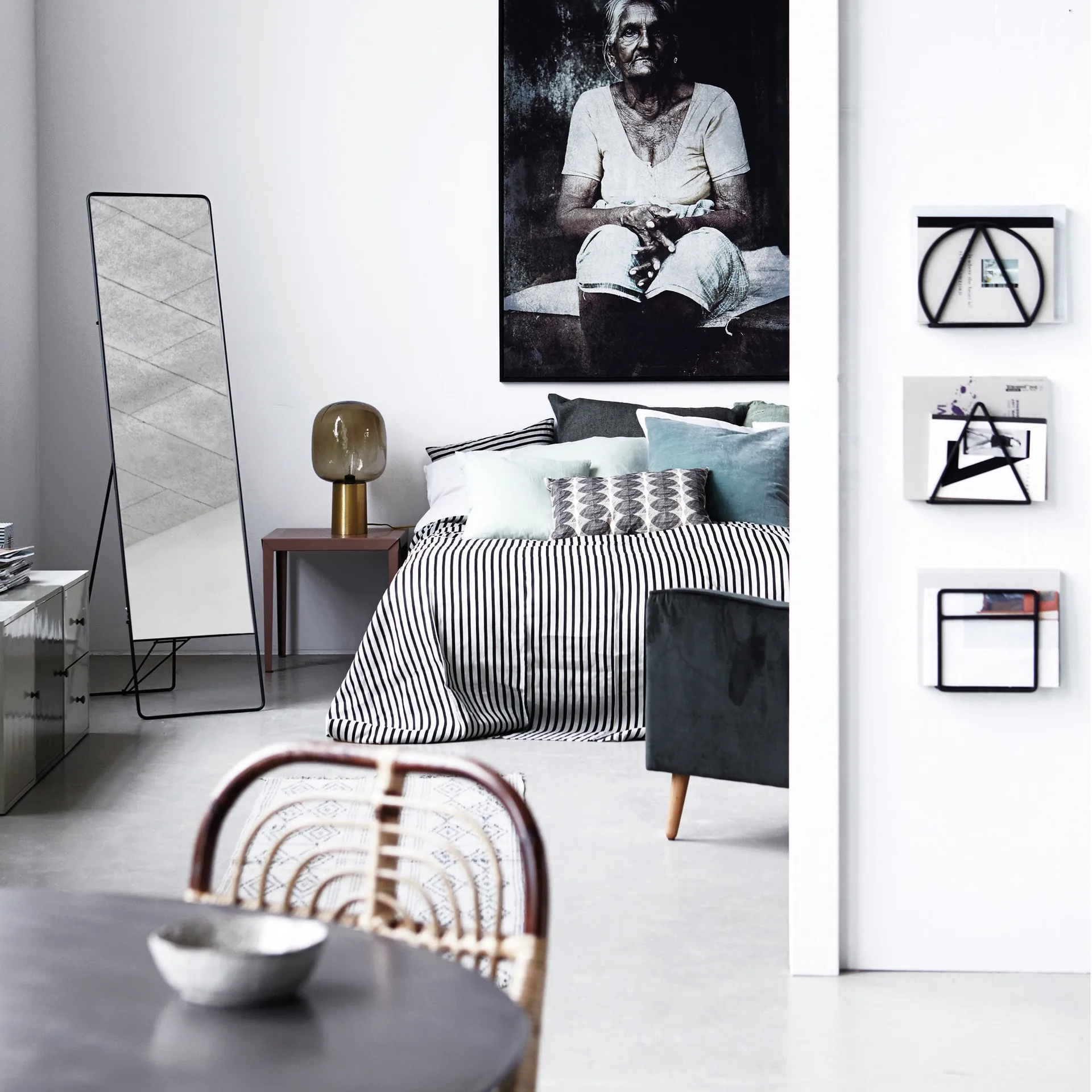 Note Tischleuchte, Grau-Messing House Doctor