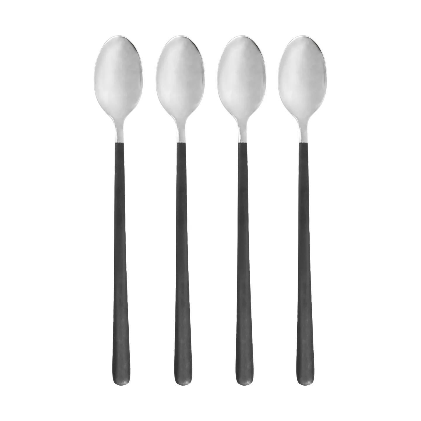 Ox langer Löffel 4er-Pack, Schwarz-silber House Doctor