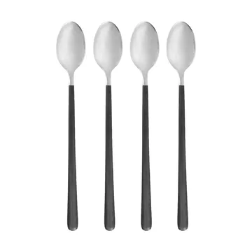 Ox langer Löffel 4er-Pack - Schwarz-silber - House Doctor