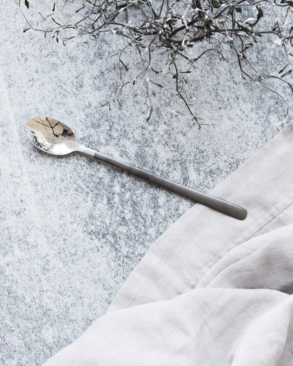 Ox langer Löffel 4er-Pack, Schwarz-silber House Doctor