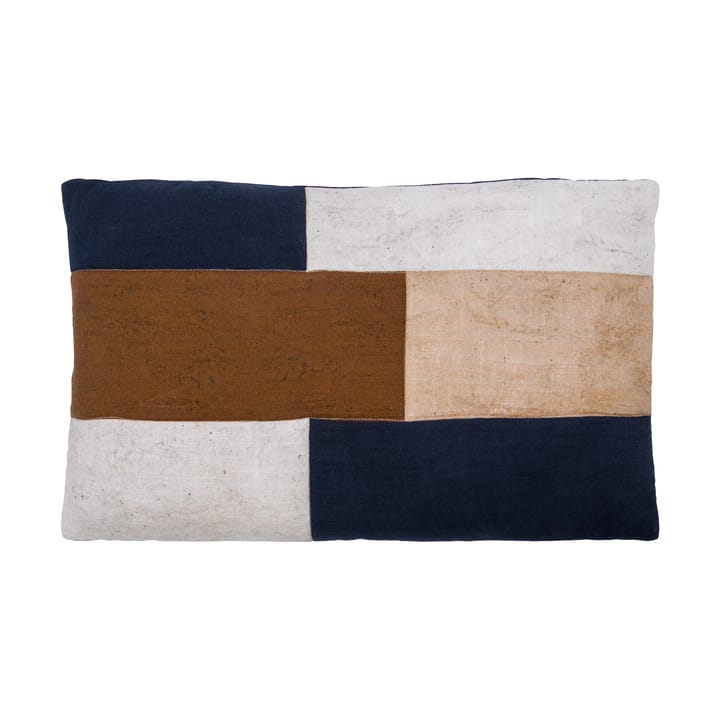 Patch Kissenbezug 30x50 cm - Schwarz-sand-braun - House Doctor