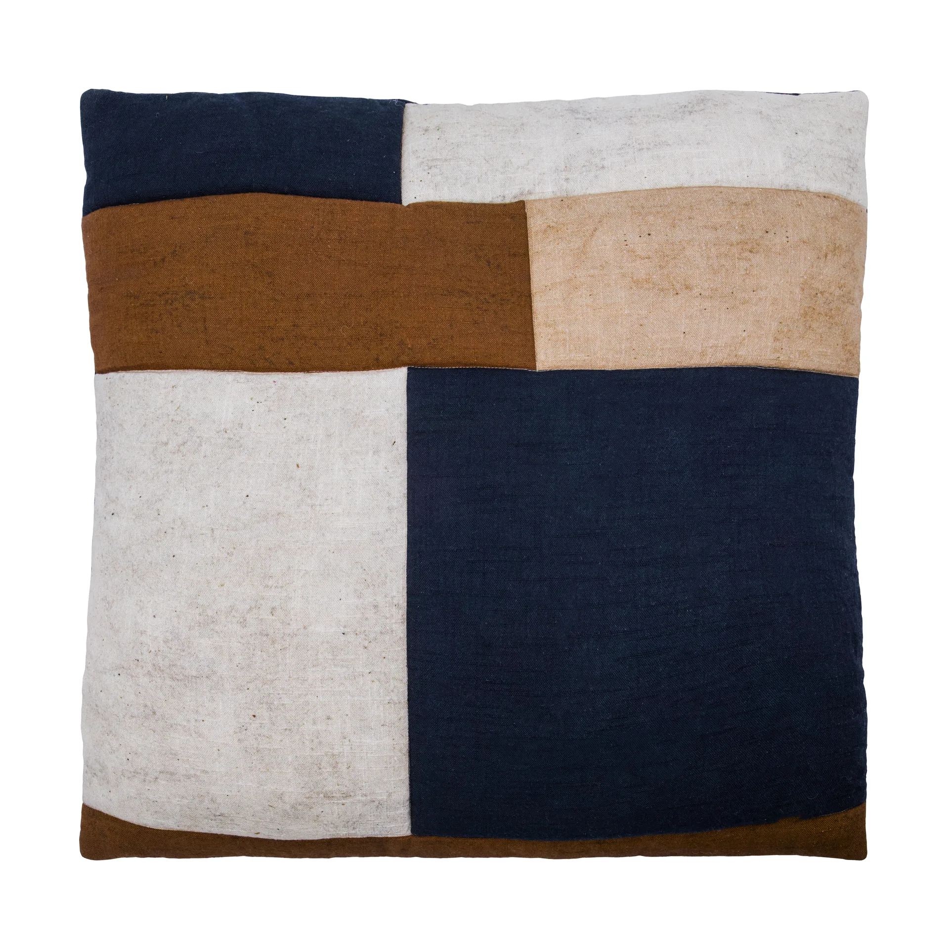 Patch Kissenbezug 50x50 cm, Schwarz-Sand-Braun House Doctor